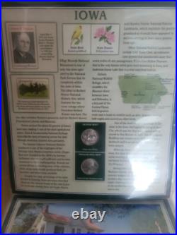 America The Beautiful State Quarter Collection Vol I&II pcs stamp&coin WithCabinet