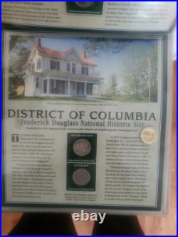 America The Beautiful State Quarter Collection Vol I&II pcs stamp&coin WithCabinet