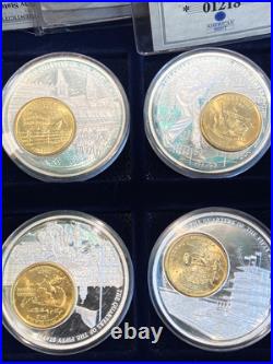 American Mint Collection Quarters Of The Fifty States Hard Case Coa Ccb4 12 Coin