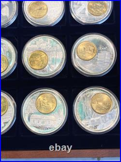 American Mint Collection Quarters Of The Fifty States Hard Case Coa Ccb4 12 Coin