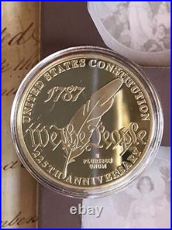 American Mint Constitution 225th Anniversary 6 Coin Collection, Layered 24K Gold