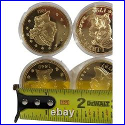 American Mint Gold Eagle Replica Coins Lot of 4 with 1 COA
