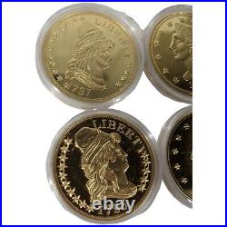 American Mint Gold Eagle Replica Coins Lot of 4 with 1 COA