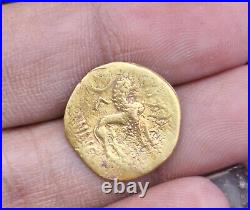 Ancient Augustus and mythical roman lion genuine Solid 22K Gold Coin collectible