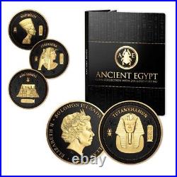 Ancient Egypt Black Coin Complete Collection With 24k Gold Plating