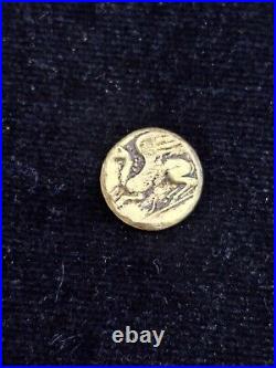 Ancient Knight on Pegasus holding fish genuine Solid 22K Gold Coin collectible