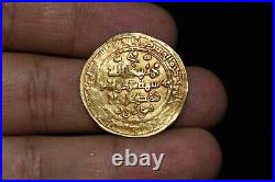 Ancient Near Eastern Great Suljuk Tughril Beg Gold Dinar Coin 1038-1063 AD