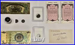 Ancient Roman Coin, Beads, Buttons, Campo Del Cielo Meteorite, Gold Banknote 10p