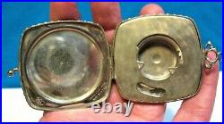 Antique Coin Compact 14k White Gold Front Belais R & G Company