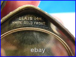 Antique Coin Compact 14k White Gold Front Belais R & G Company