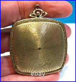 Antique Coin Compact 14k White Gold Front Belais R & G Company