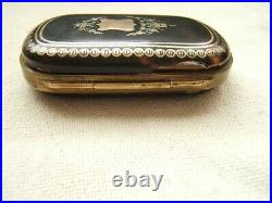 Antique Faux Tortoise Shell Box Coin Purse The Gold Pique Work Early 19th