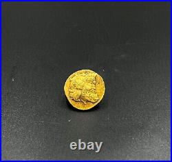 Antique Hellenistic Greek Antiquities Gold Coin Stamp Jewelry Pendant 17k 4 Gram