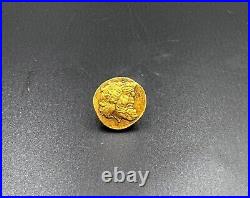 Antique Hellenistic Greek Antiquities Gold Coin Stamp Jewelry Pendant 17k 4 Gram