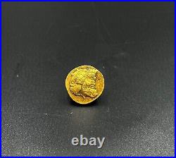 Antique Hellenistic Greek Antiquities Gold Coin Stamp Jewelry Pendant 17k 4 Gram