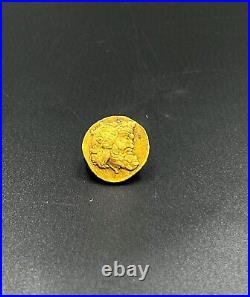 Antique Hellenistic Greek Antiquities Gold Coin Stamp Jewelry Pendant 17k 4 Gram