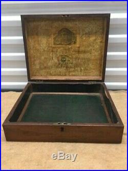 Antique Pre CIVIL War Charleston, S. C. Identified Document Box With Gold Coin