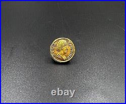 Antique Roman Gold Coin 17 k Jewelry Necklace Pendant Collectables
