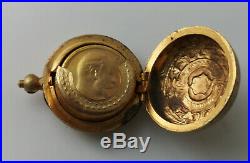 Antique Sovereign Coin Holder Wallet Old Gold Lustre Case money box saving bank