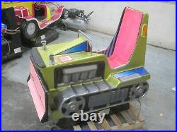 Antique coin operated Bulldozer Kiddie Ride Pink with Gold