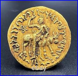 Asian India Indo Greek Kushan Gold Coin 17 k 7.9 G Antiquities Collectables