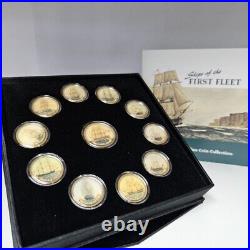 Australia First Fleet Ships 11-Coin Gold Plated Penny Collection Set