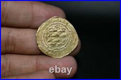 Authentic Ancient Islamic Gold Coin Weighing 2.8 Grams in Fine Condition