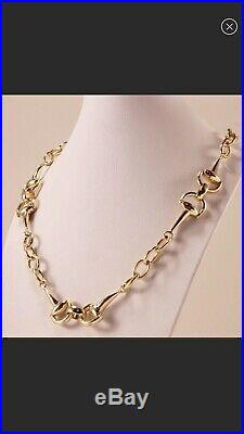 Authentic Roberto Coin CHEVAL COLLECTION 18k yellow gold stirrup chain necklace
