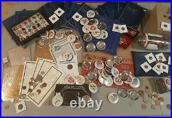 Autographed Baseballs foreign coins silver color gold banknote junk drawer lot