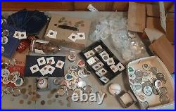 Autographed Baseballs foreign coins silver color gold banknote junk drawer lot