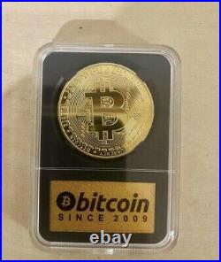 BITCOIN- Limited Edition Physical Gold Coin with Display Case / Cryptocurrency