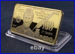 BULK SALE? 100? President Trump 24K $100 Gold Bars MAGA Collectable Coin Gift