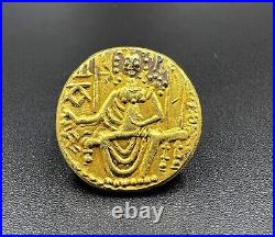 Bactrian Old Ancient India Indo Greek Kushan Gold Coin Antique Asian 17k 7.97 G