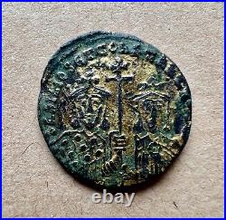 Basileios II & Constantine VIII (976-1025) foureé histamenon. A rare coin