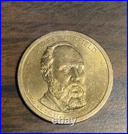 Beautiful James Garfield Gold 1881 Dollar Coin 2011 p RARE Collectable