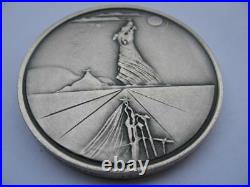 Benjamin From The 12 Tribes Of Israel Salvador Dali Pure Silver 3-oz. Coin+gold