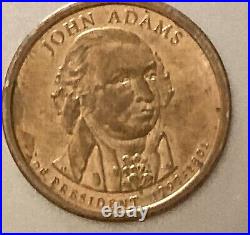 BestOffer Vintage Collectible US $1 COIN JOHN ADAMS 2ND PRESIDENT 1797-1801 GOLD