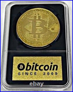 Bitcoin Coin in Collector'S Edition Case Limited Edition Physical Gold Coin New