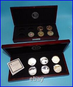 Bradford Exchange 6 150th Transcontinental Railroad Coins, 5 Wwii 75 Anniversary