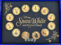 Bradford Exchange Disney Snow White Collection 24k Gold Plated Coin Set Of 12