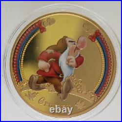 Bradford Exchange Disney Snow White Collection 24k Gold Plated Coin Set Of 12