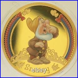 Bradford Exchange Disney Snow White Collection 24k Gold Plated Coin Set Of 12