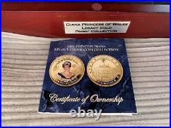 Bradford Mint 24K Gold Plated DIANA PRINCESS OF WALES Coin Collection LTD 2017