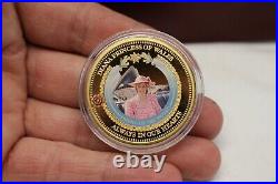 Bradford Mint 24K Gold Plated DIANA PRINCESS OF WALES Coin Collection LTD 2017