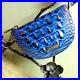 Brahmin Britt Deep Azure Blue & Copper Leather Key Fob Credit Card Coin Holder