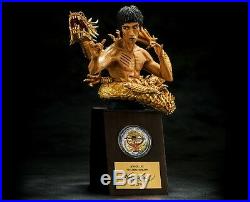 Bruce Lee 75th Anniversary pure gold color silver coins figure official license