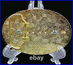 Buffalo Nickels Gold Plated Coins Western Ornate Scroll Vintage Belt Buckle