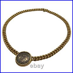 Bulgari Monete Collection Ancient Coin 18k Gold Necklace