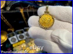 Byzantine Constans II Av Solidus 18kt Pirate Gold Coin Ancient Jewelry Necklace