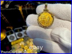 Byzantine Constans II Av Solidus 18kt Pirate Gold Coin Ancient Jewelry Necklace